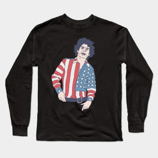 Abbie Hoffman - American Flag - Political Activism Long Sleeve T-Shirt